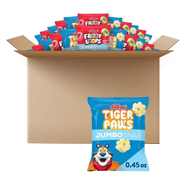 Jumbo Snax Cereal Snacks, Kids Snacks, Lunch Box Snacks, Variety Pack (3 Boxes, 36 Pouches)