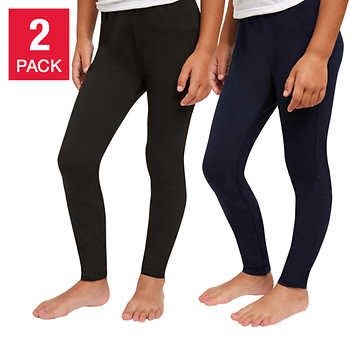 Girls' 2-pack Legging, Peacoat and Black
