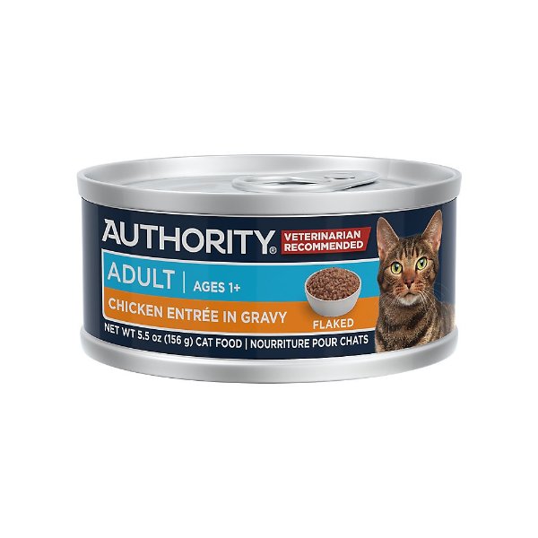 Authority® Everyday Health Adult Cat Wet Food - 5.5 Oz, Flaked in Gravy