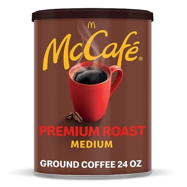 Premium Medium Roast Ground Coffee (24 oz Canister)