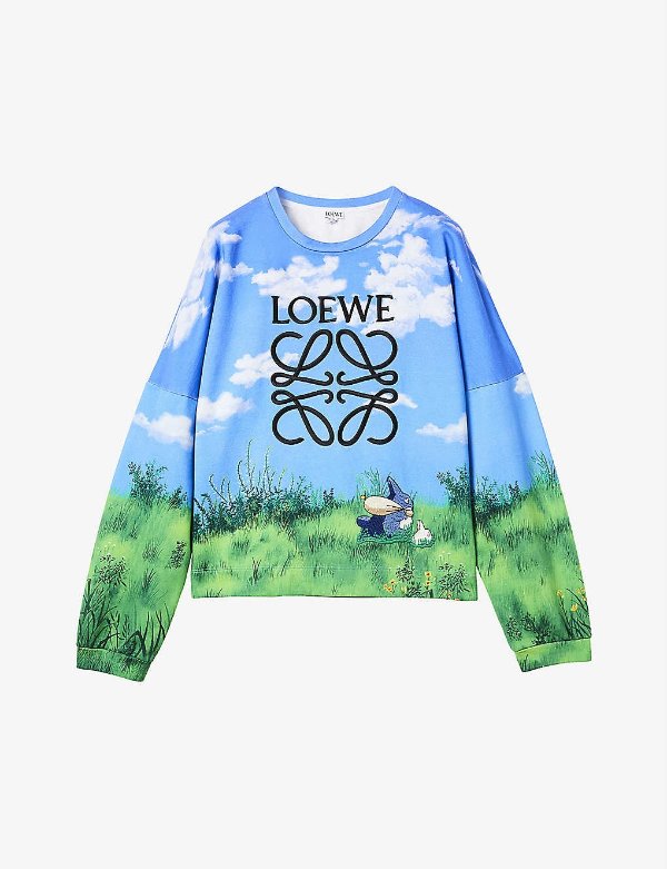 x My Neighbour Totoro Landscape cotton-blend sweatshirt