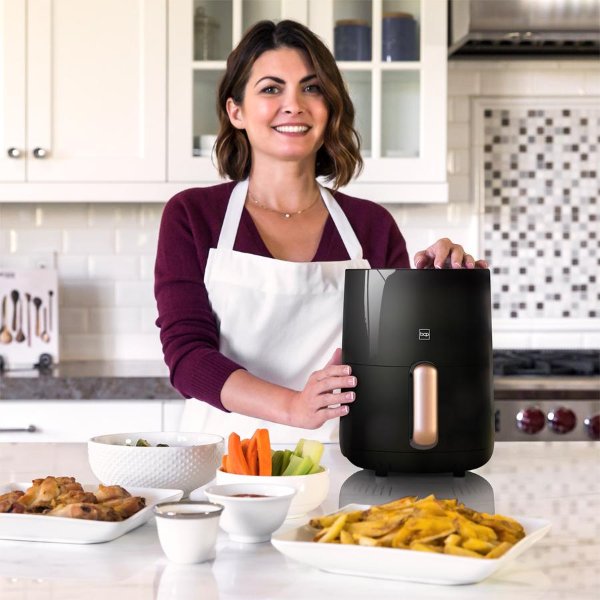 1.6qt 900W Digital Compact Kitchen Air Fryer w/ Recipes