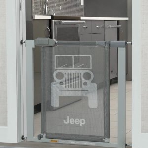Delta Children Jeep Adjustable Baby and Pet Safety Gate by Easy Fit Pressure Mount Design