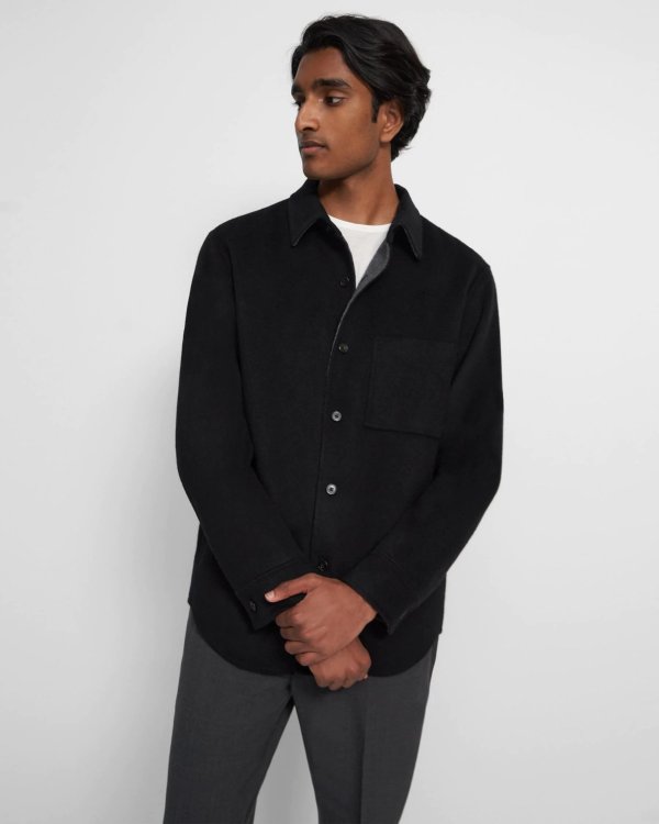 Clyfford Shirt Jacket in Double-Face Wool-Cashmere