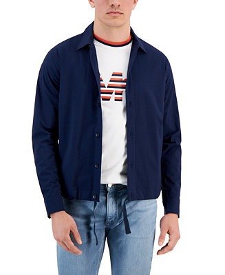 Men's Seersucker Shirt Jacket