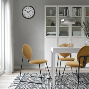 IkeaMANHULT Chair, black/Hakebo yellow-brown