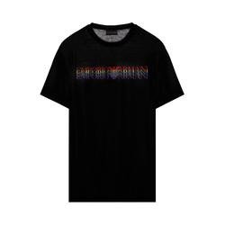 Rainbow long logo printied T-shirt