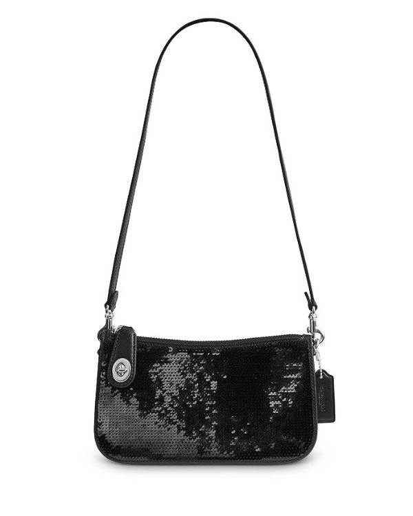 Penn Small Leather Sequined Shoulder Bag