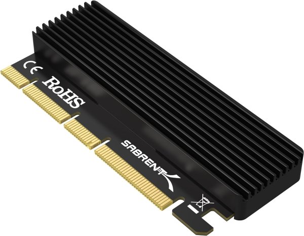 NVMe M.2 SSD to PCIe X16/X8/X4 Card with Aluminum Heat Sink
