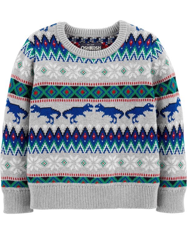 Dinosaur Fair Isle Sweater