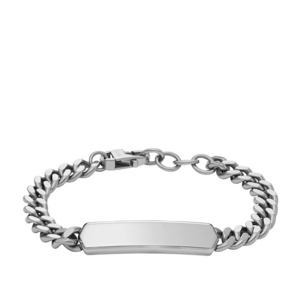 men's elliott stainless steel id bracelet