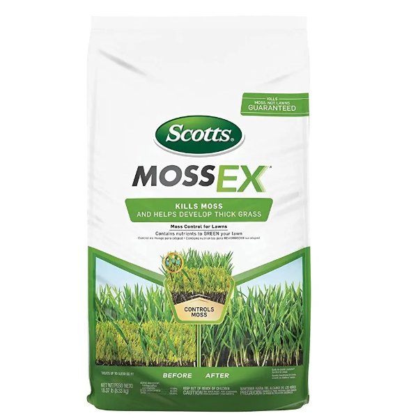MossEx 草坪绿化肥料 帮助抑制苔藓生长 18.37 lbs