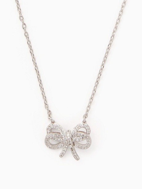 bow meets girl pave short mini pendant
