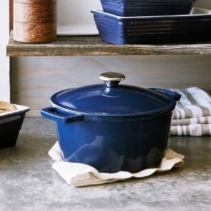 Today Only:Sur La Table Lightweight Cast Iron Dutch Oven with Stainless Knob, 5 qt.