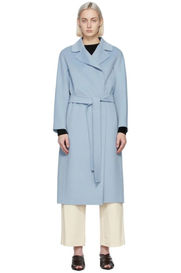 Blue Wool Aria Coat