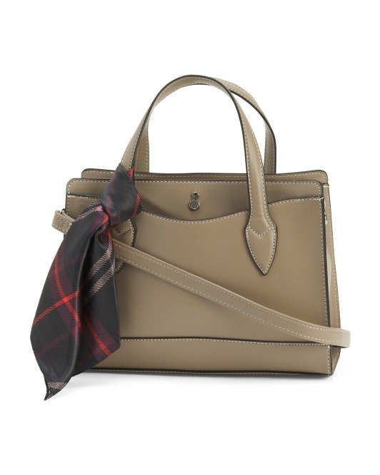Grace Satchel With Striped Scarf