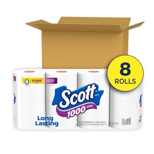 Scott 1000 Toilet Paper, 8 Rolls