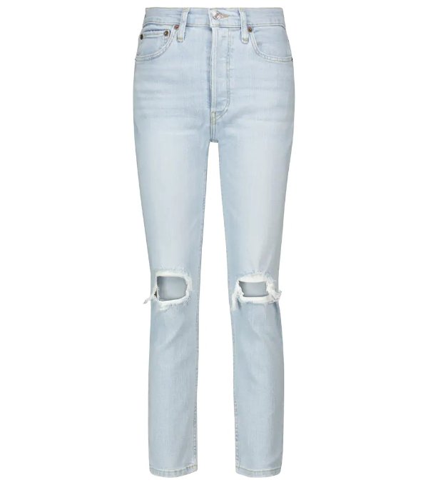 90s high-rise cropped jeans