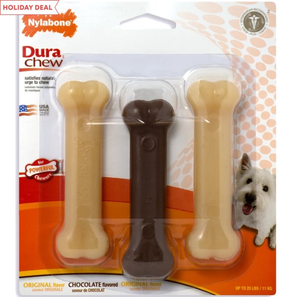 Dura Chew Bones Assorted 3 Pack, Small | Petco