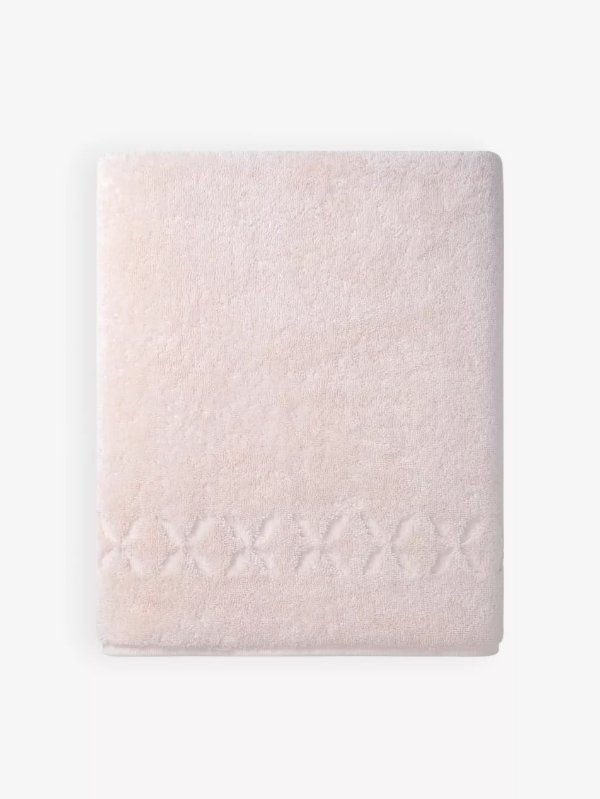 粉色长绒有机棉毛巾
