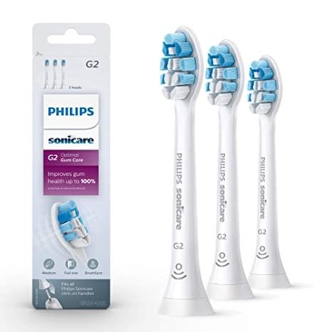 Sonicare HX9033/65 Genuine Optimal Gum Health Toothbrush Head, 3 Pack, White