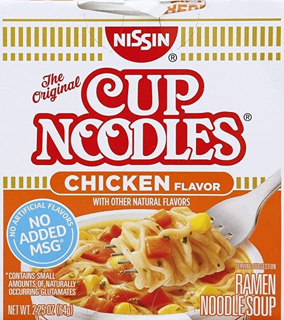 Cup Noodles Soup, Chicken Flavor, 2.25 Ounce