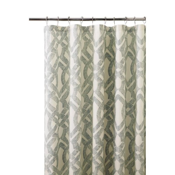 Waveland 72 in. l Green and Blue Shower Curtain-9911200340 - The Home Depot