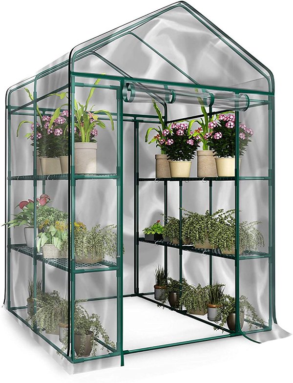 Home-Complete Walk-in Greenhouse-Indoor Outdoor with 8 Shelves
