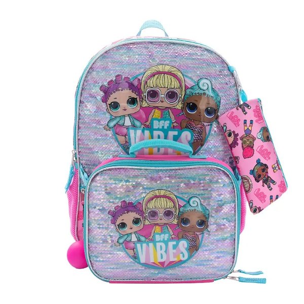 LOL SURPRISE 5 Piece Backpack & Lunch Box Set