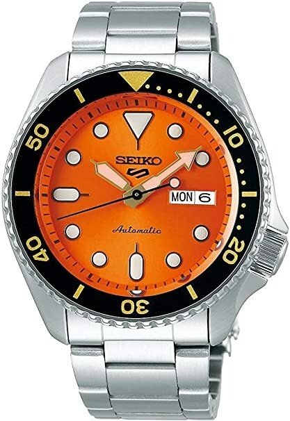 Mens Seiko 40mm Automatic Stainless Steel Watch