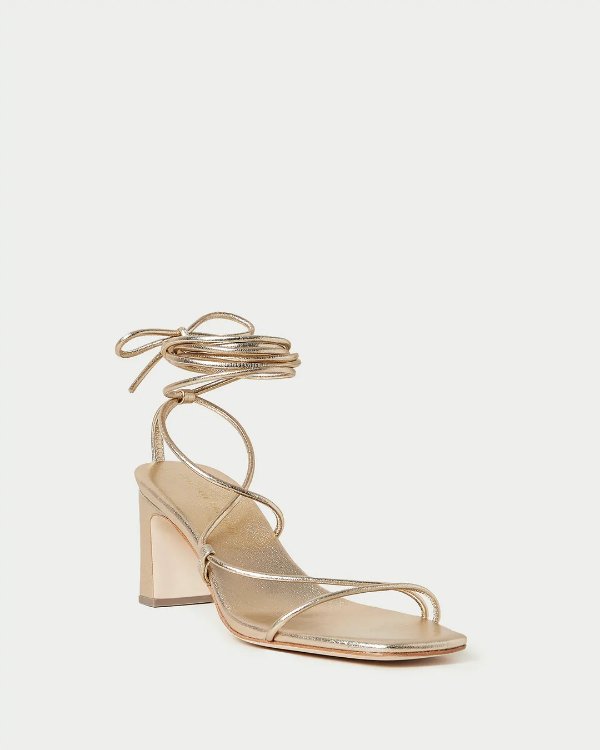 Cosette Champagne Ankle Wrap Heel