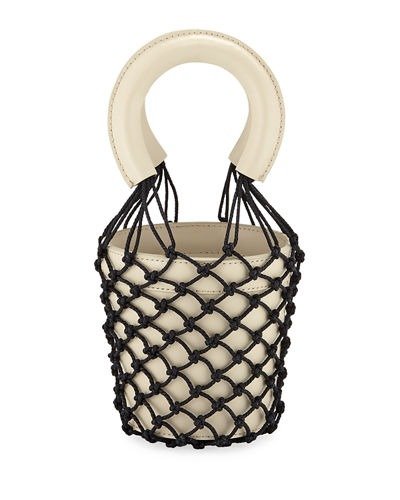 Moreau Mini Net/Leather Bucket Bag