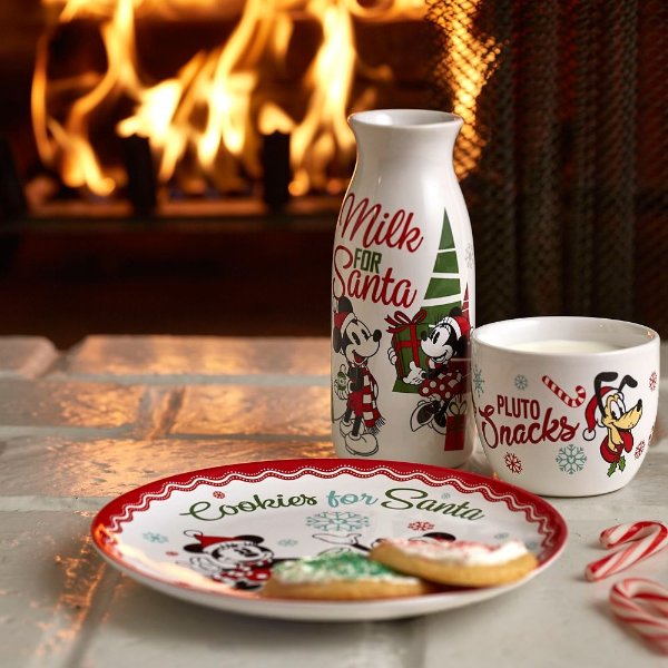 Mickey Mouse and Friends Holiday Milk and Cookies Set | shopDisney