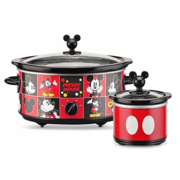 Disney Mickey Mouse 5夸脱慢炖锅和迷你锅套装