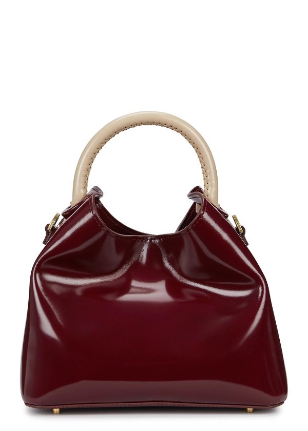 Baozi plum leather top handle bag