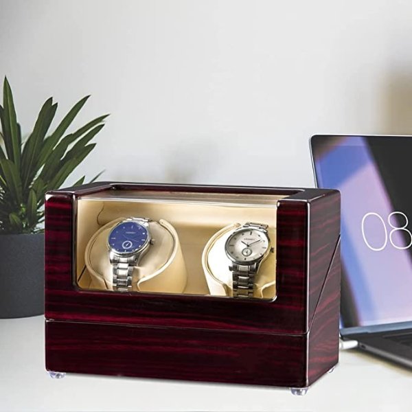 Double Watch Winder with Quiet Japanese Mabuchi Motor