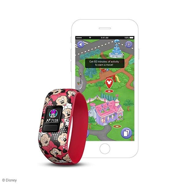 vivofit jr 2, Kids Fitness/Activity Tracker, 1-year Battery Life, Stretchy Band, Minnie Mouse