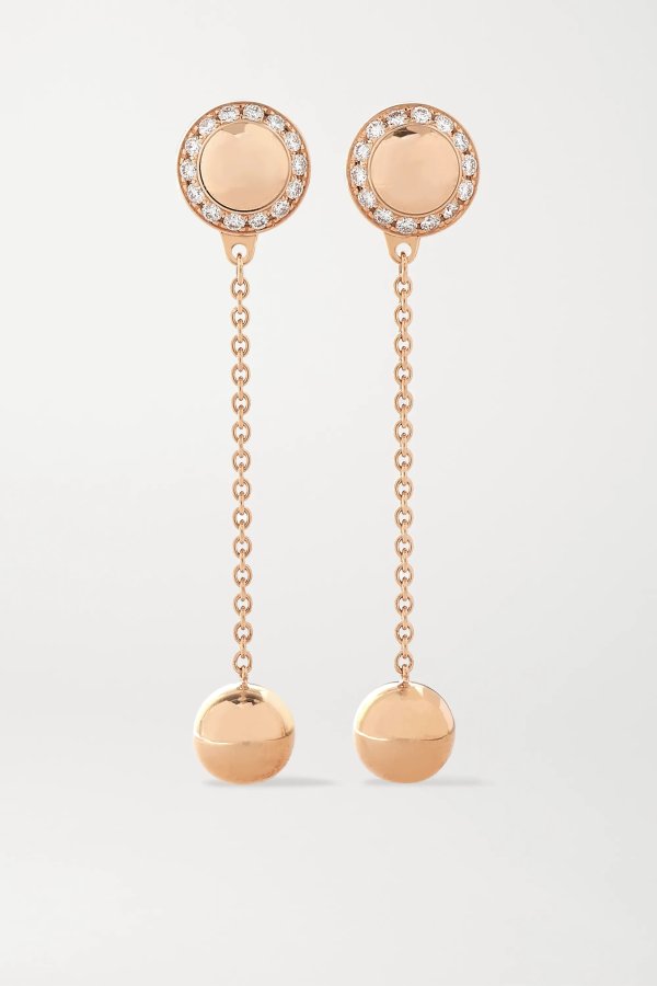 Possession 18-karat rose gold diamond earrings