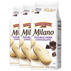 Pepperidge Farm Milano 双层黑巧克力夹心饼干 3袋装