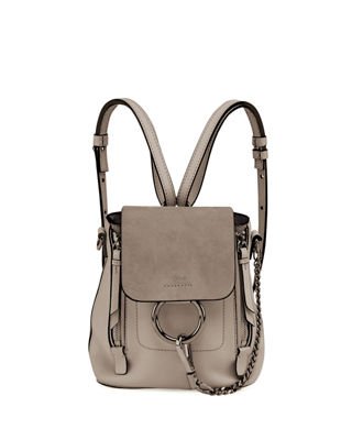 ChloeFaye Mini Leather/Suede Backpack