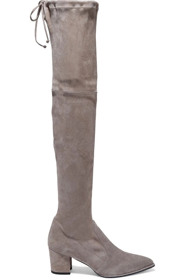 Thighland stretch-suede over-the-knee boots