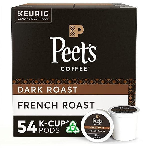 French Roast, Dark Roast, 54 Count Single Serve K-Cup Coffee Pods for Keurig Coffee Maker