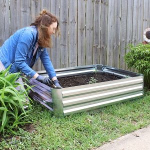 Sunnydaze Decor Galvanized Steel Raised Garden Bed Sale