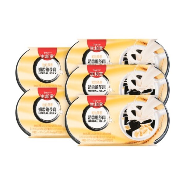 【Pack of 10】SUNITY Milky Oatmeal Herbal Jelly 2 Cups 444g * 5
