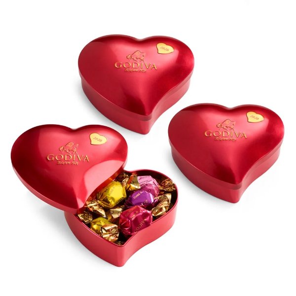 2020年情人节特款心形巧克力礼盒 3盒装