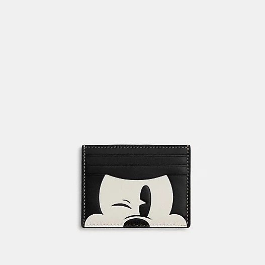 Disney X Coach Slim Id Card Case With Wink Mickey Mouse