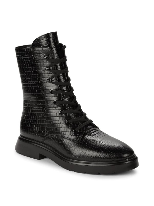 McKenzee Leather Combat Boots