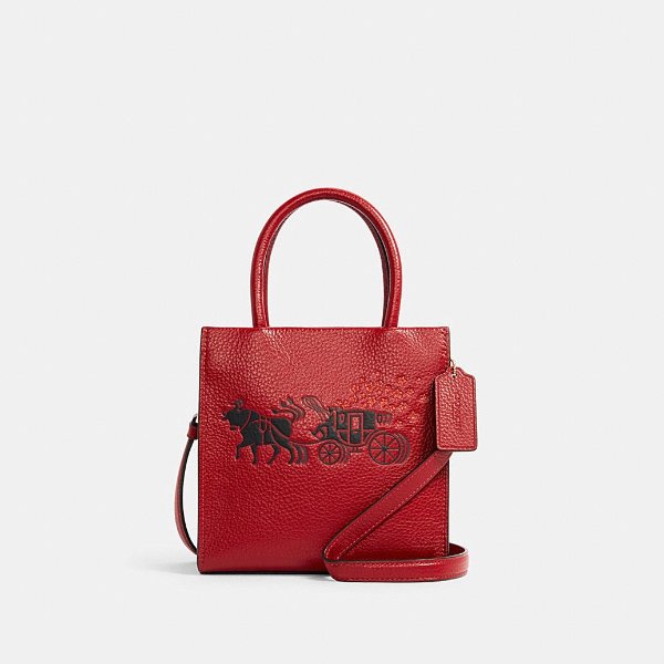 Lunar New Year Mini Cally Crossbody With Ox and Carriage