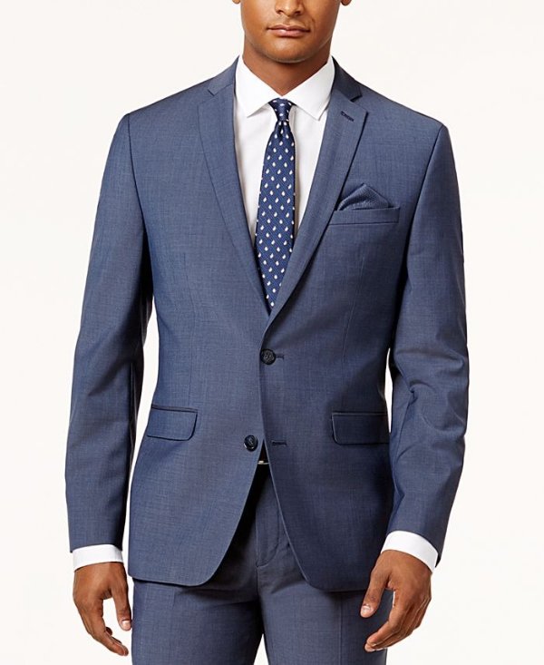 Men's Slim-Fit Active Stretch Wool Suit Jacket, Created for Macy's