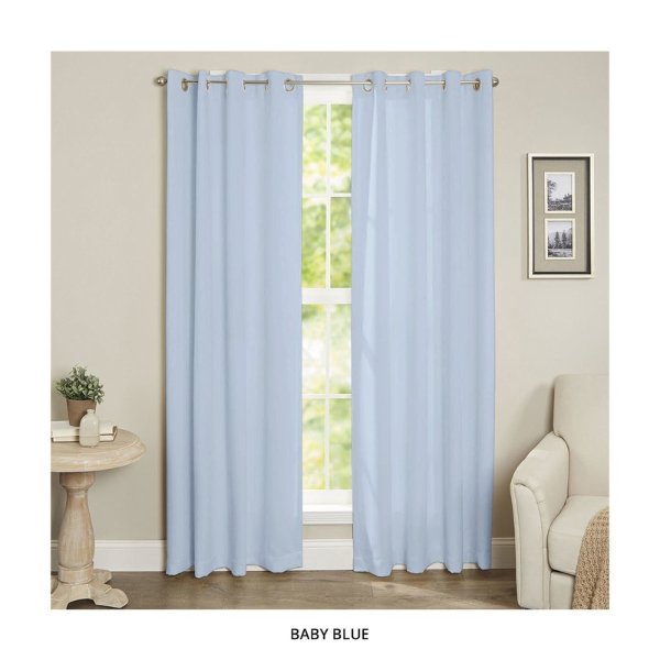 Maria Thermal Blackout Solid-Colored Grommet-Top Curtain Panel - Assorted Colors